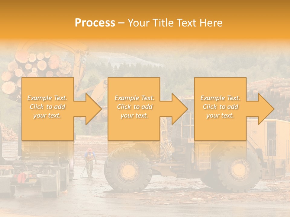 Tractor Loading Forest PowerPoint Template