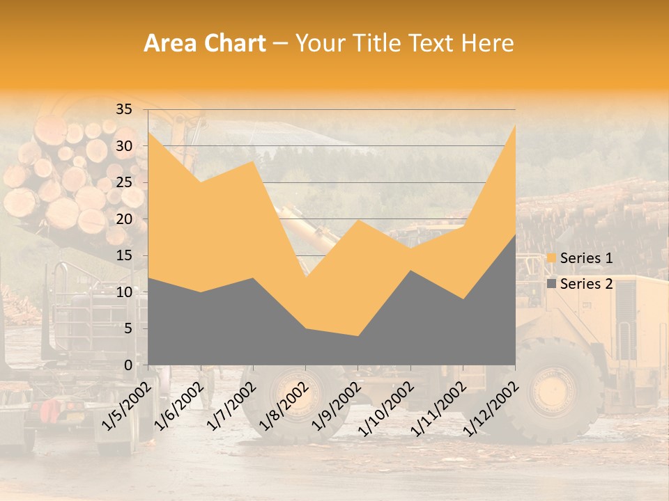 Tractor Loading Forest PowerPoint Template