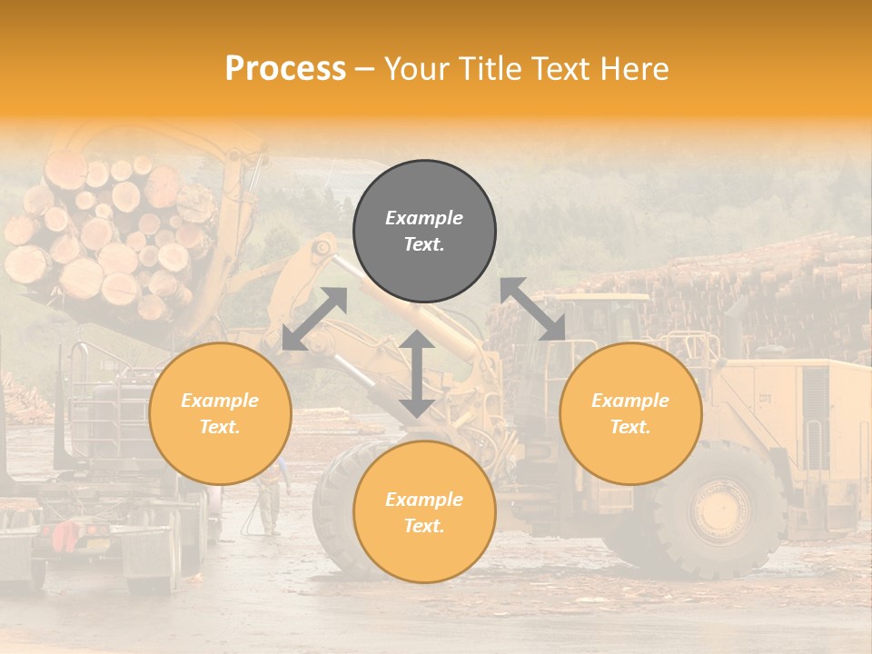 Tractor Loading Forest PowerPoint Template