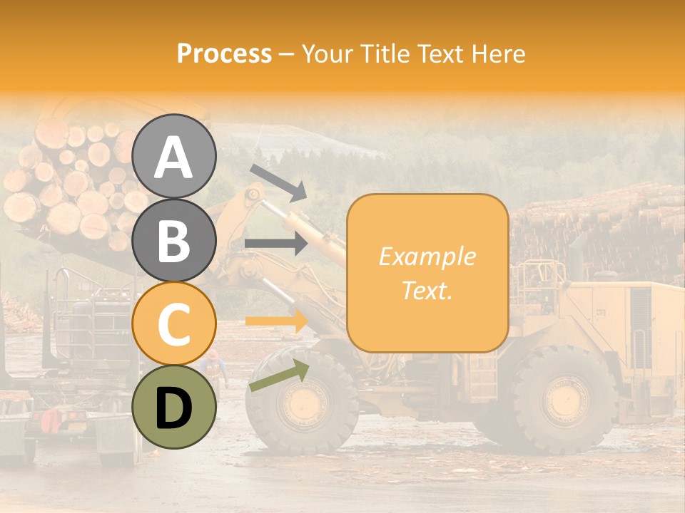 Tractor Loading Forest PowerPoint Template