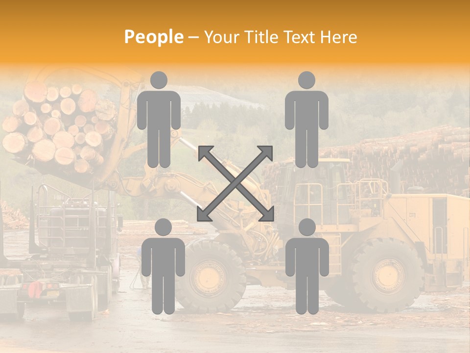 Tractor Loading Forest PowerPoint Template