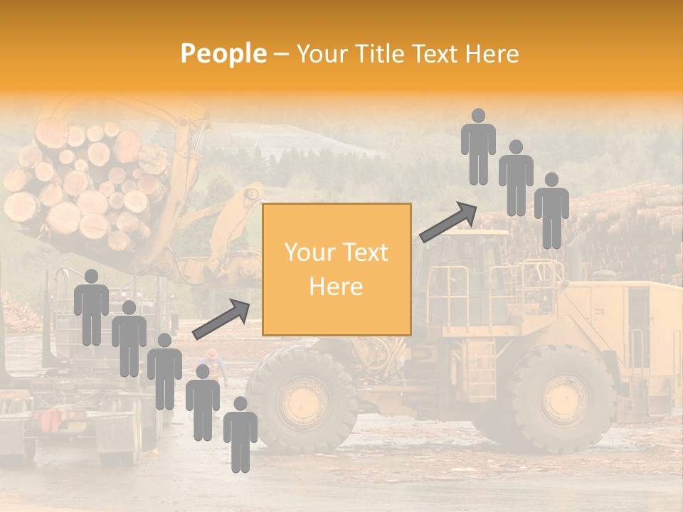 Tractor Loading Forest PowerPoint Template