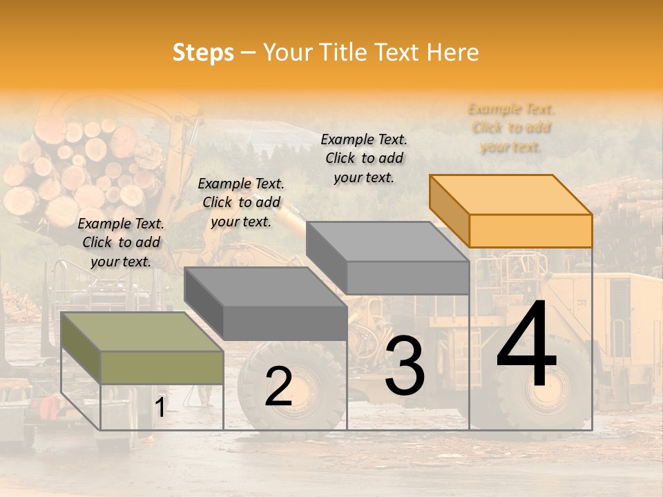 Tractor Loading Forest PowerPoint Template