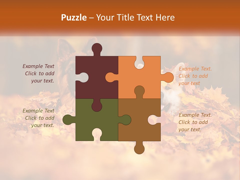 Dogs Play In Writing PowerPoint Template