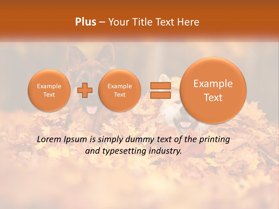 Dogs Play In Writing PowerPoint Template