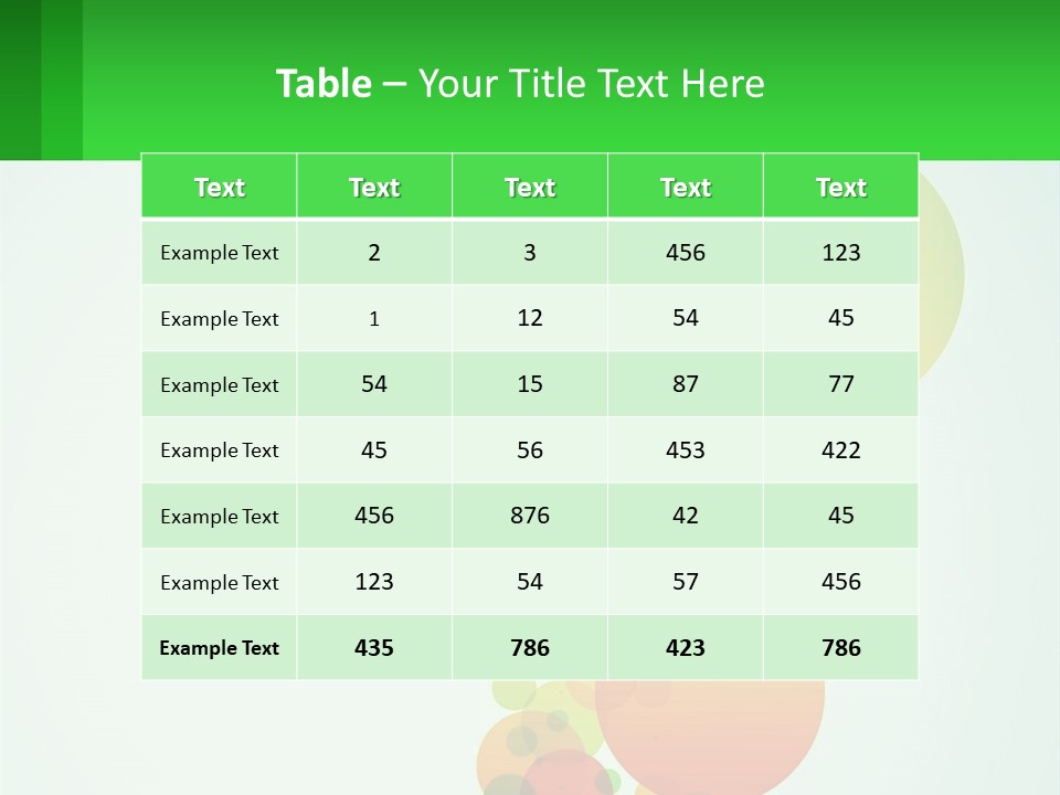 Illustration Of Circles PowerPoint Template
