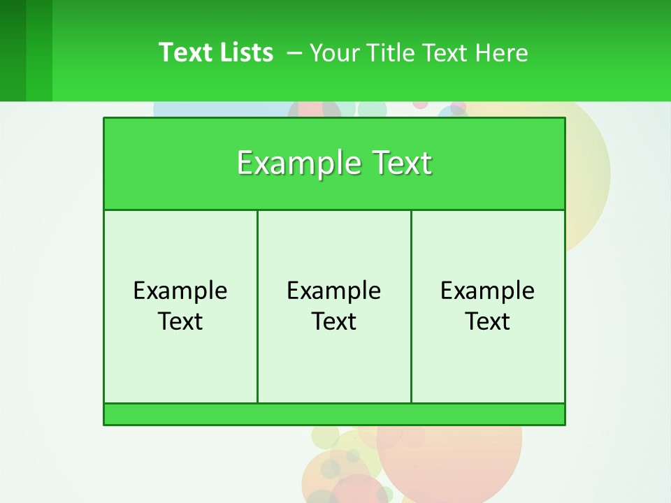 Illustration Of Circles PowerPoint Template