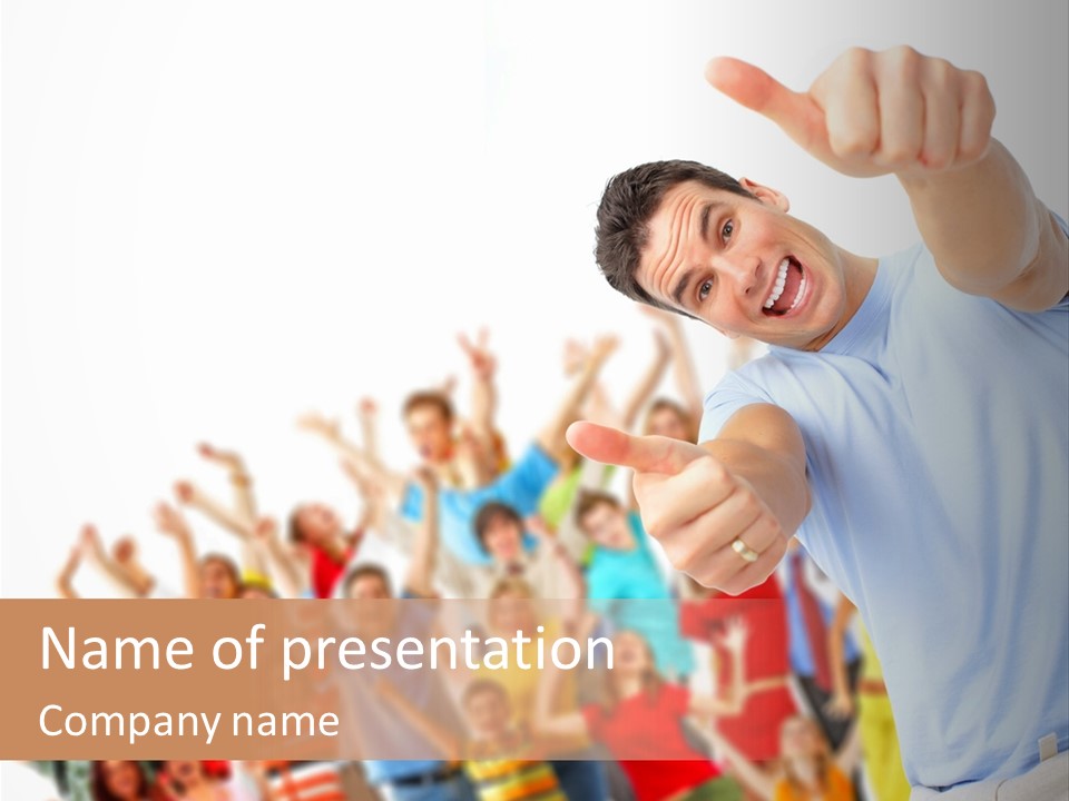 People In The Photo Are Happy PowerPoint Template