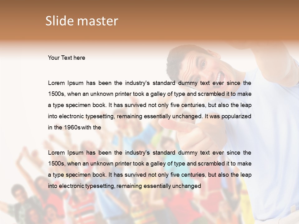 People In The Photo Are Happy PowerPoint Template