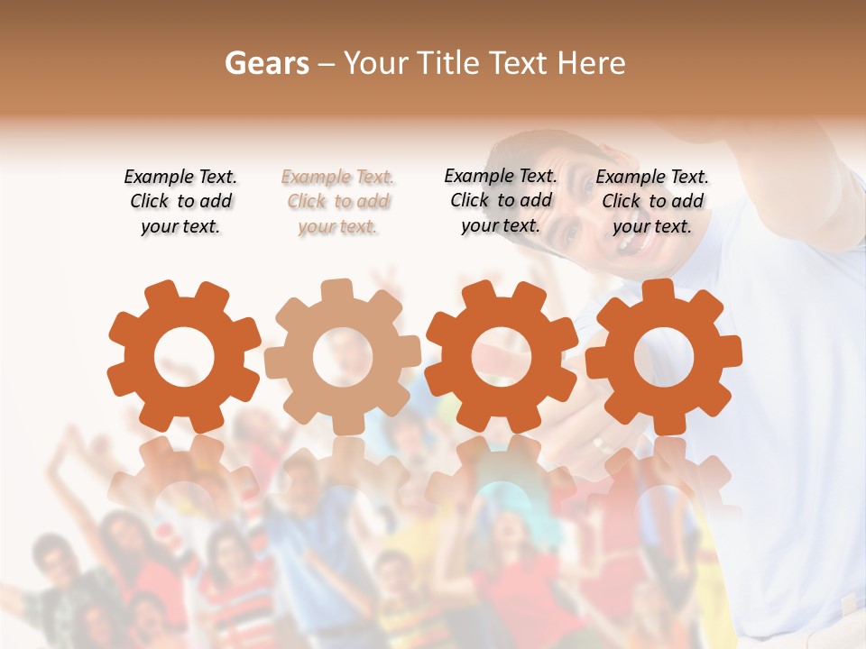 People In The Photo Are Happy PowerPoint Template