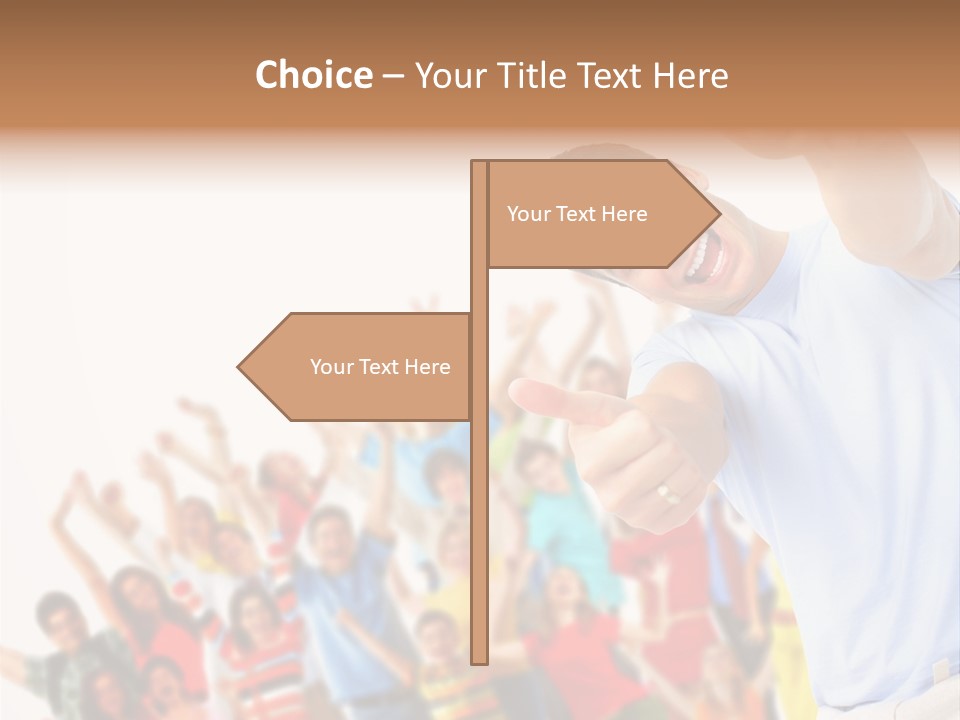 People In The Photo Are Happy PowerPoint Template