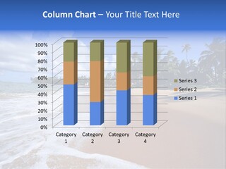 Sea Shore With Palm Trees PowerPoint Template