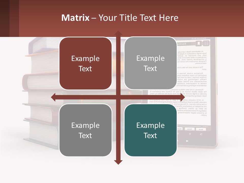 Comparison Of Paper Books And E-Books PowerPoint Template