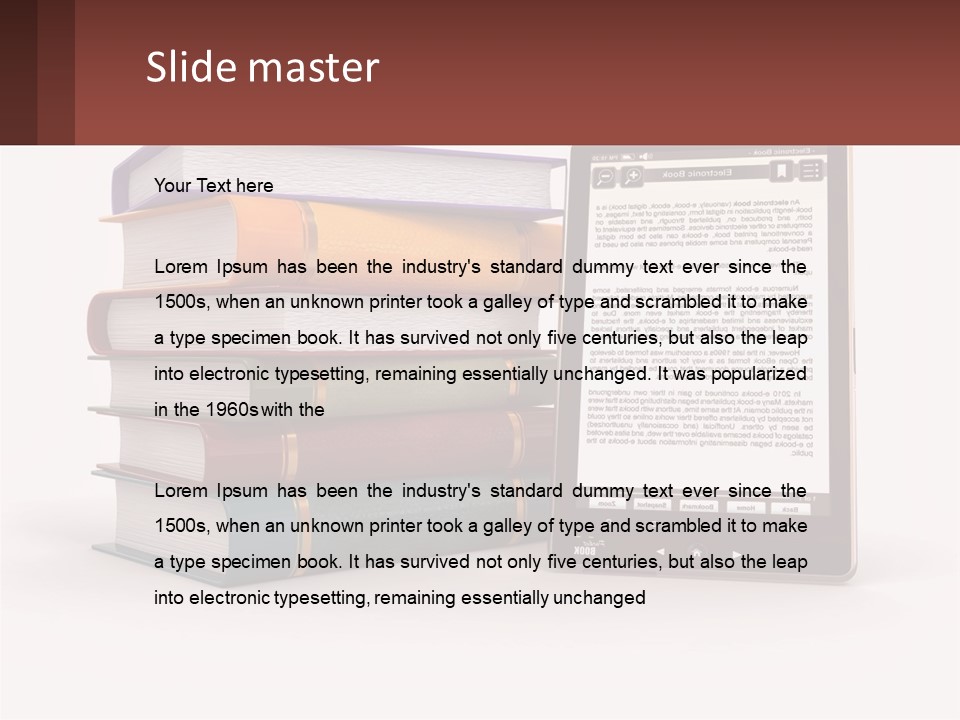 Comparison Of Paper Books And E-Books PowerPoint Template
