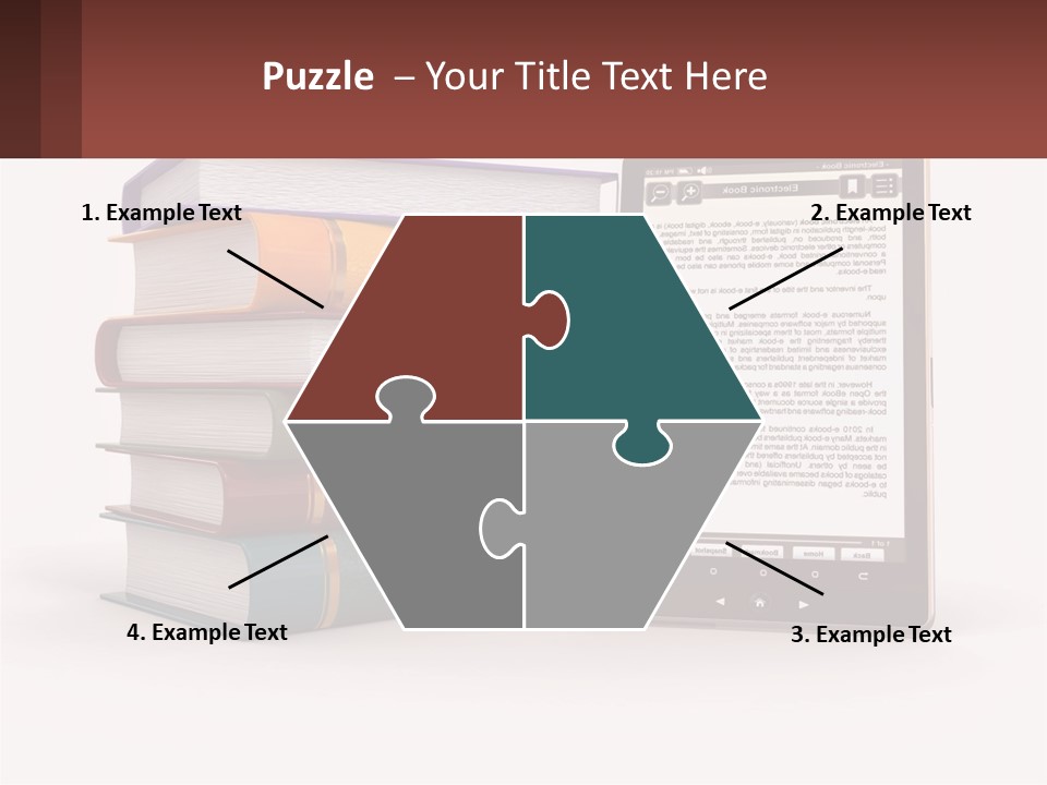 Comparison Of Paper Books And E-Books PowerPoint Template