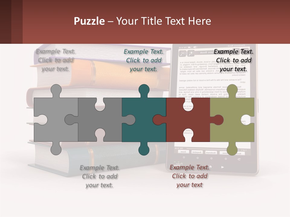 Comparison Of Paper Books And E-Books PowerPoint Template