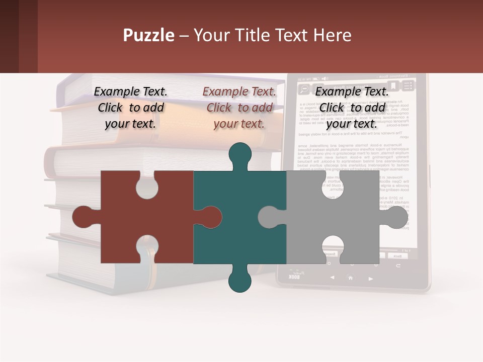 Comparison Of Paper Books And E-Books PowerPoint Template