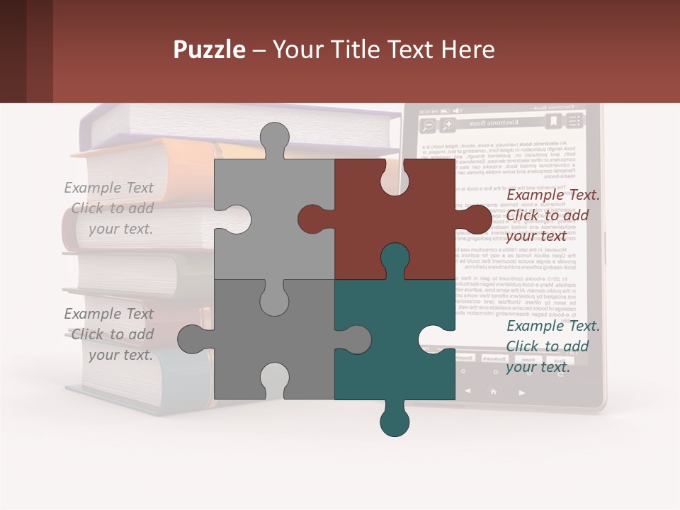 Comparison Of Paper Books And E-Books PowerPoint Template