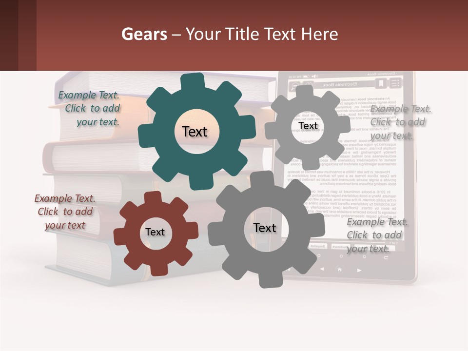 Comparison Of Paper Books And E-Books PowerPoint Template