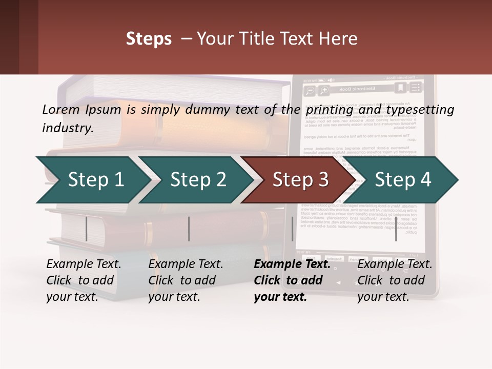 Comparison Of Paper Books And E-Books PowerPoint Template