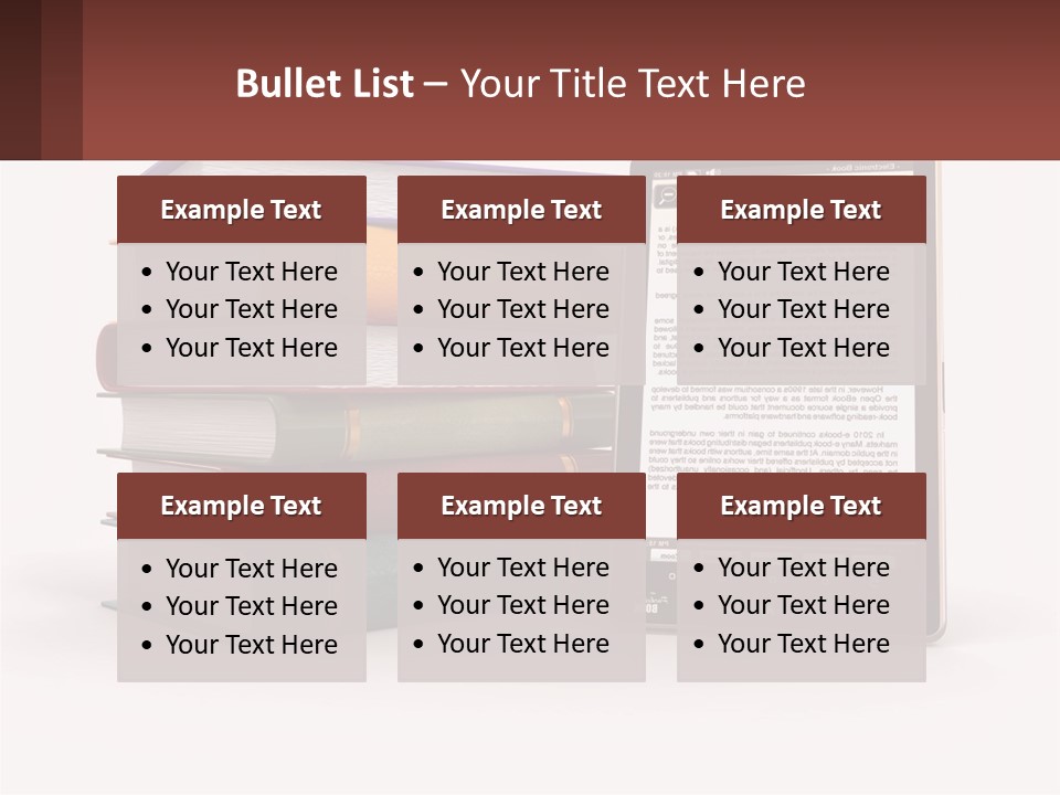 Comparison Of Paper Books And E-Books PowerPoint Template