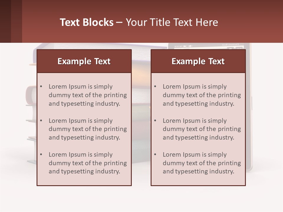 Comparison Of Paper Books And E-Books PowerPoint Template