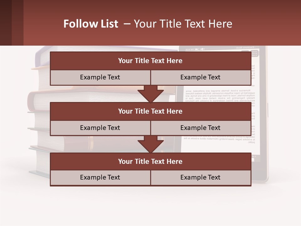 Comparison Of Paper Books And E-Books PowerPoint Template