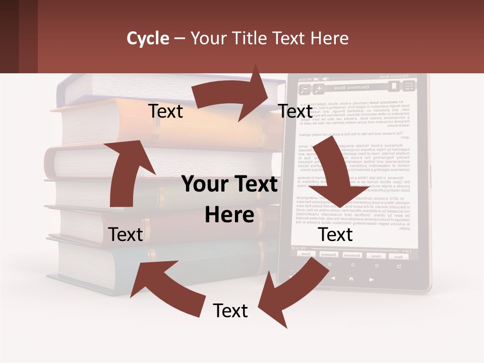 Comparison Of Paper Books And E-Books PowerPoint Template