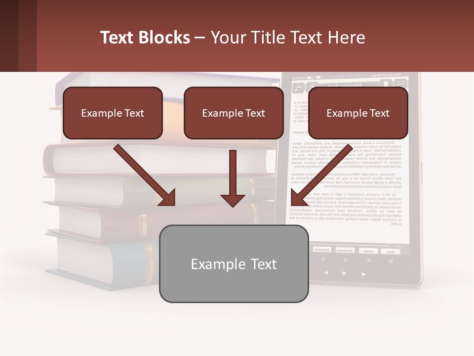 Comparison Of Paper Books And E-Books PowerPoint Template
