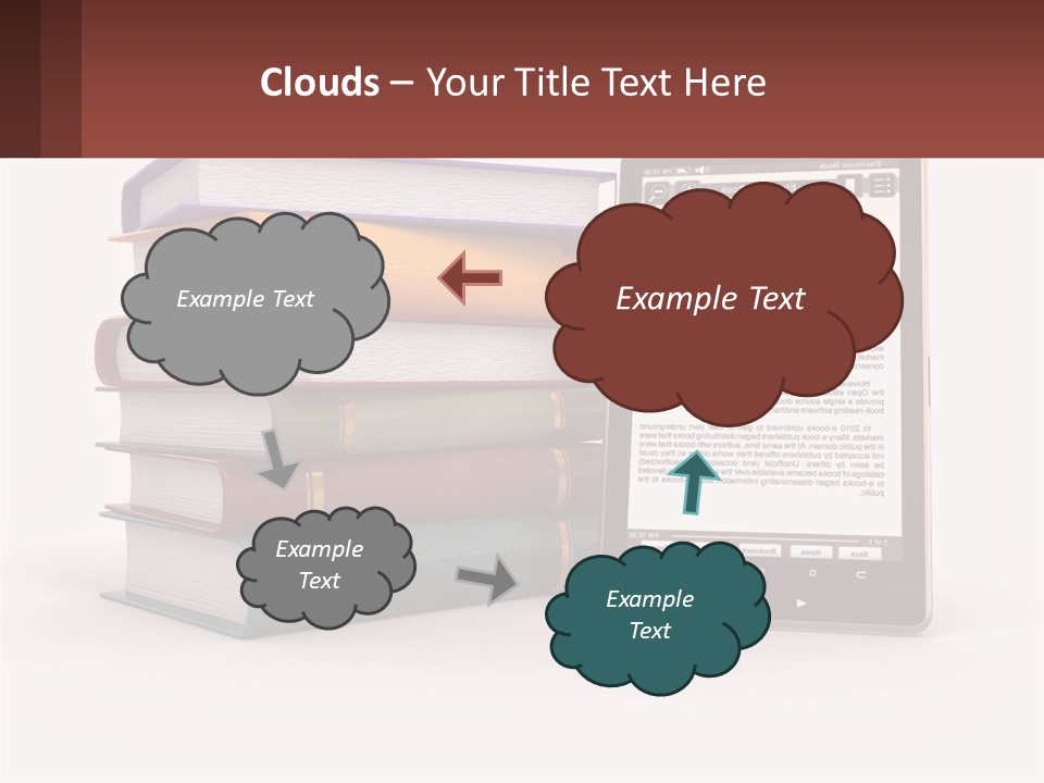 Comparison Of Paper Books And E-Books PowerPoint Template
