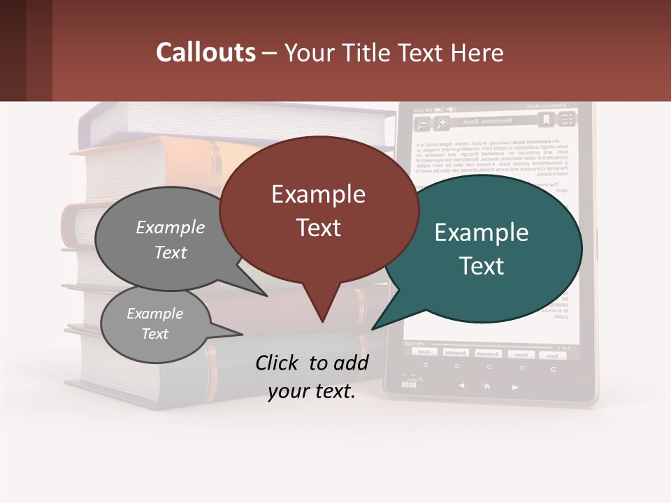 Comparison Of Paper Books And E-Books PowerPoint Template