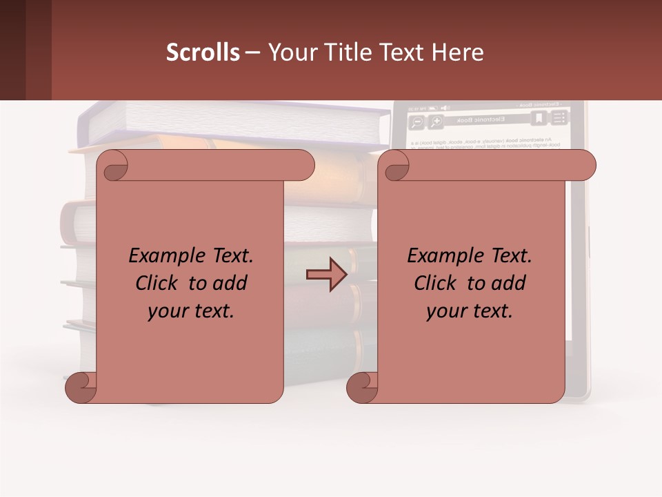 Comparison Of Paper Books And E-Books PowerPoint Template