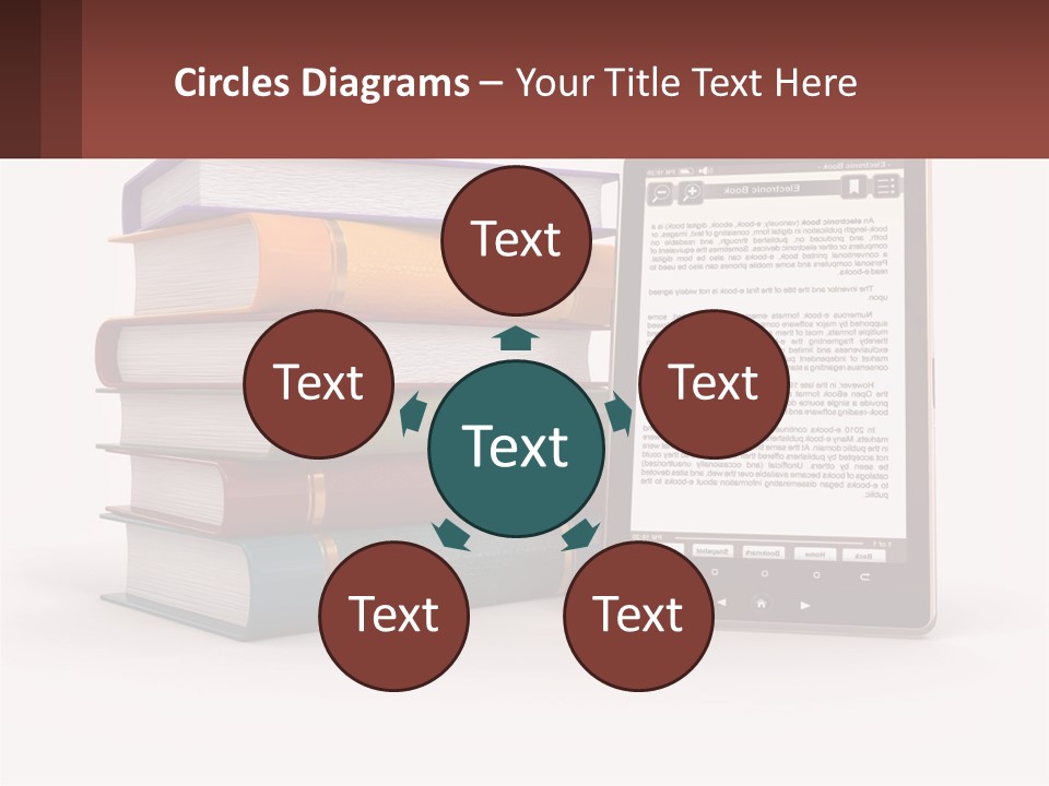 Comparison Of Paper Books And E-Books PowerPoint Template