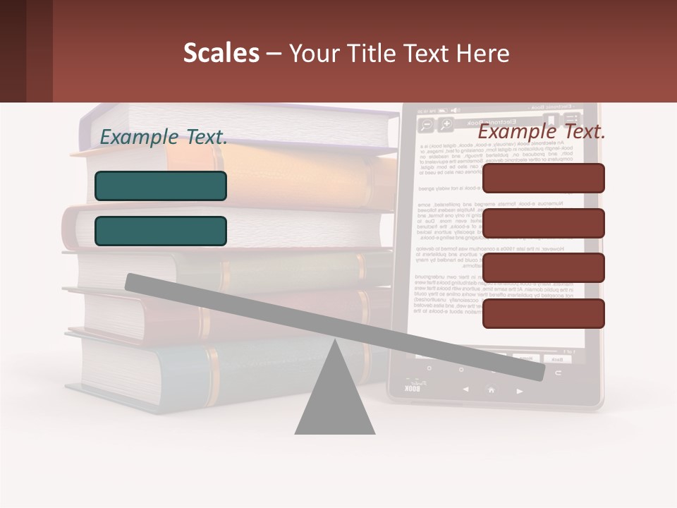 Comparison Of Paper Books And E-Books PowerPoint Template