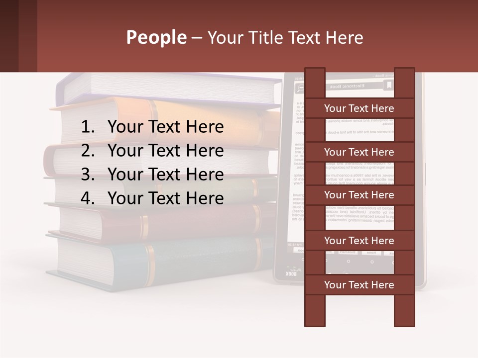 Comparison Of Paper Books And E-Books PowerPoint Template