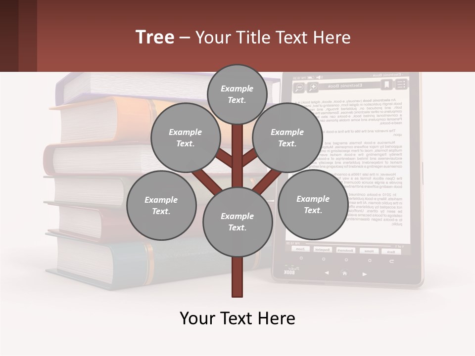 Comparison Of Paper Books And E-Books PowerPoint Template