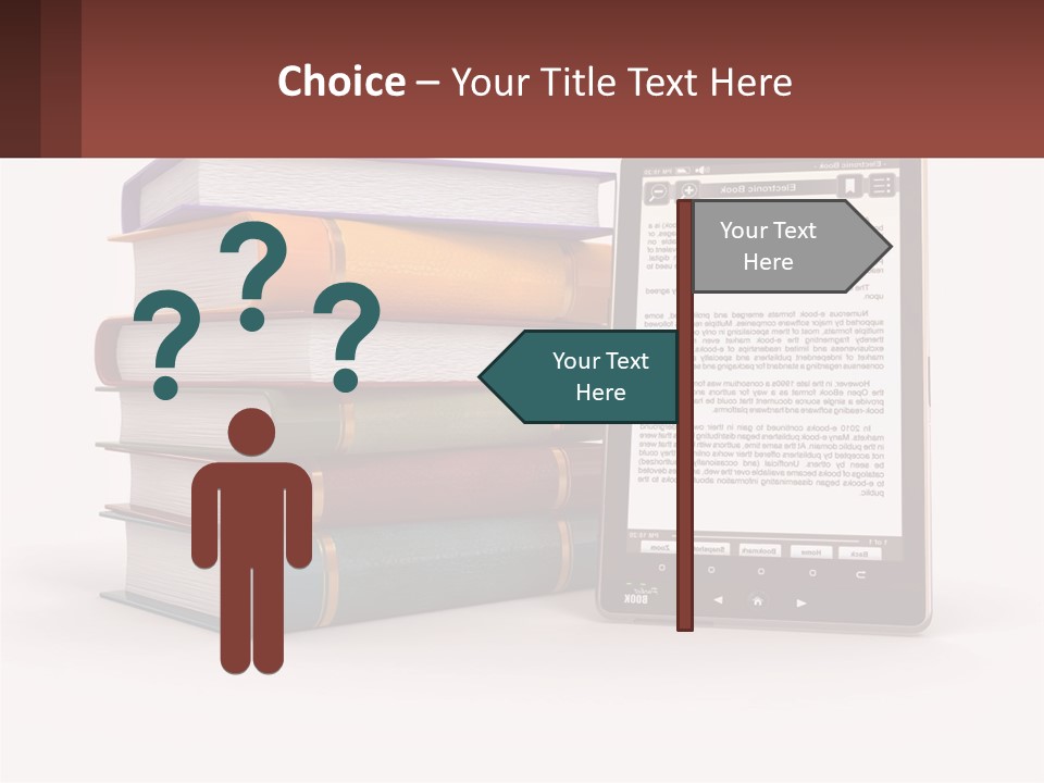 Comparison Of Paper Books And E-Books PowerPoint Template