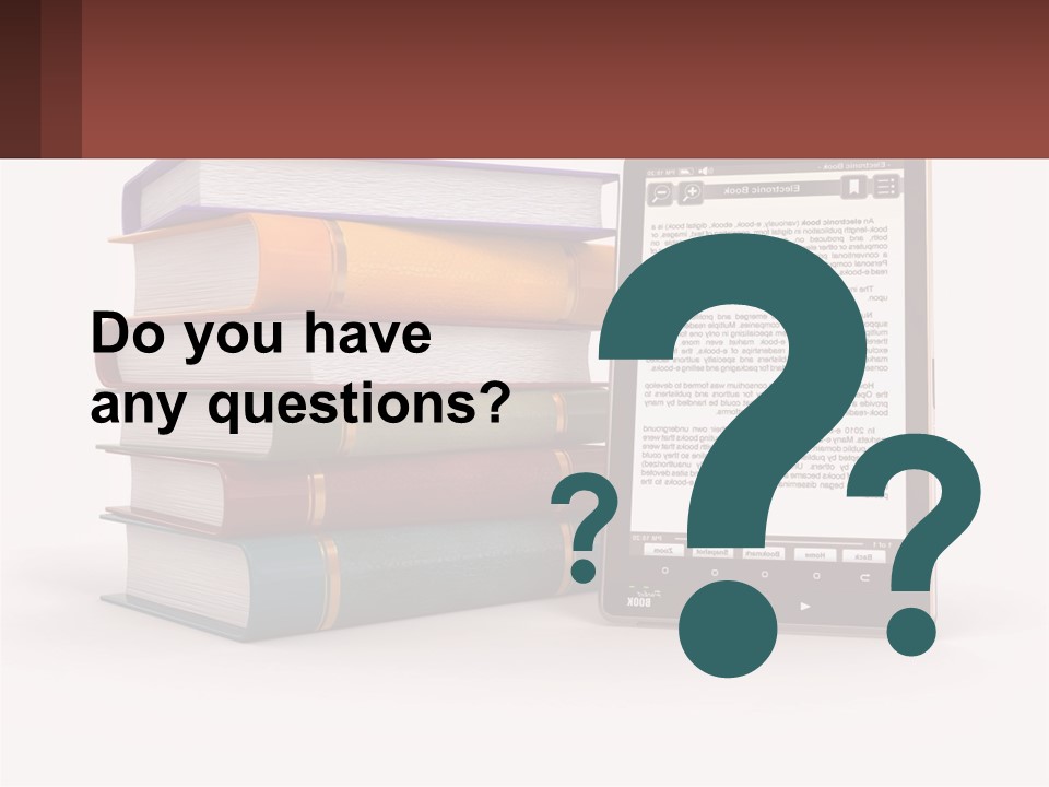 Comparison Of Paper Books And E-Books PowerPoint Template