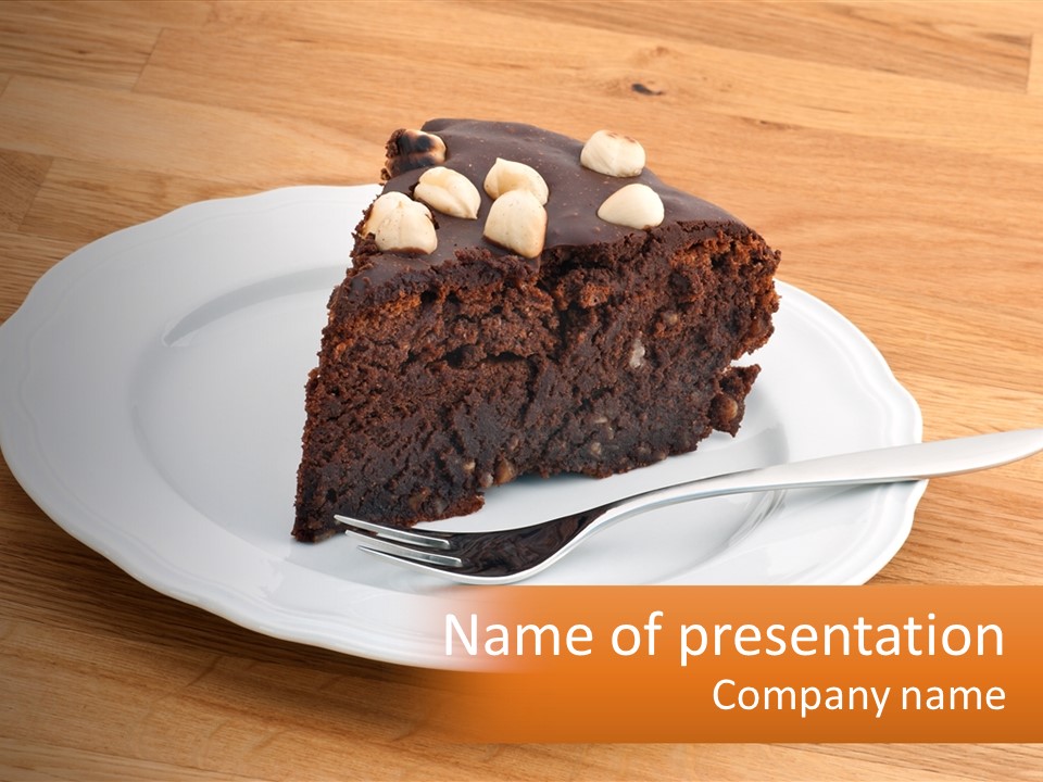 A Piece Of Cake On A Plate PowerPoint Template