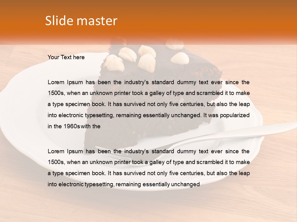 A Piece Of Cake On A Plate PowerPoint Template