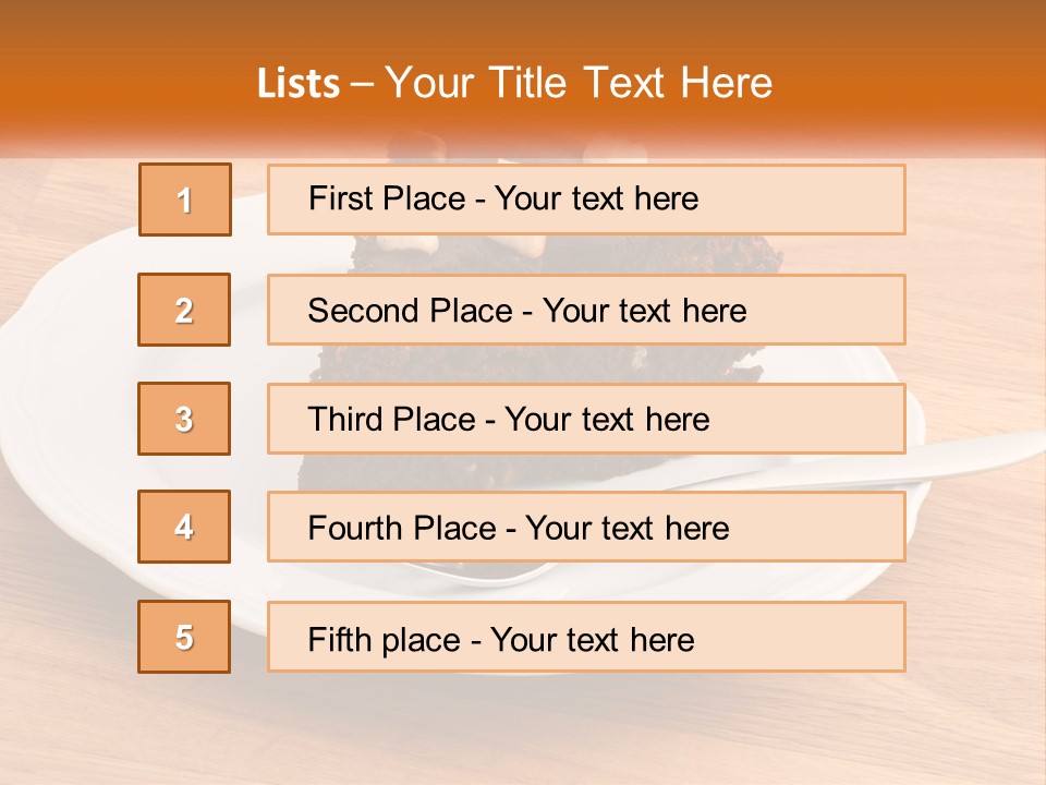 A Piece Of Cake On A Plate PowerPoint Template