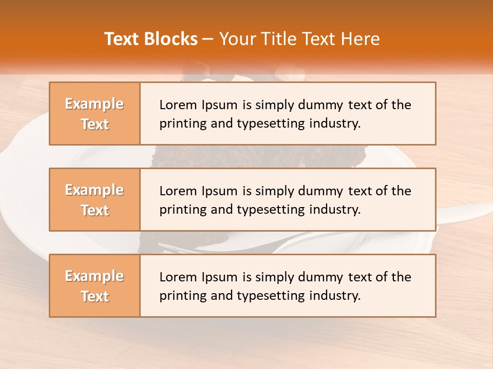 A Piece Of Cake On A Plate PowerPoint Template