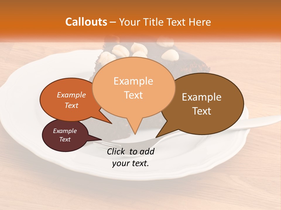 A Piece Of Cake On A Plate PowerPoint Template