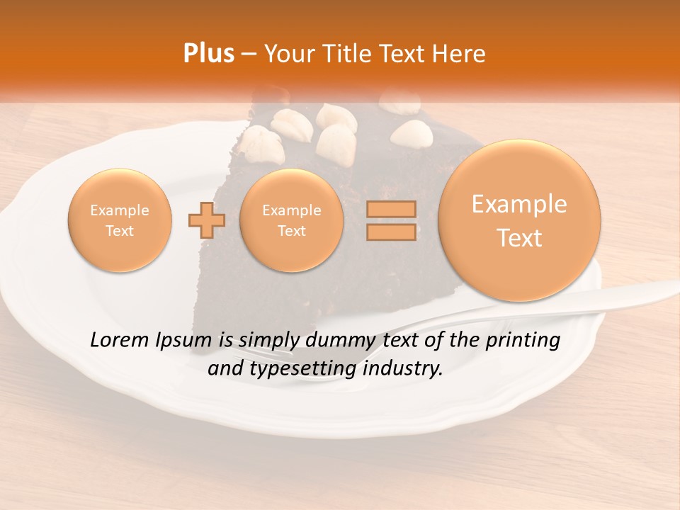 A Piece Of Cake On A Plate PowerPoint Template
