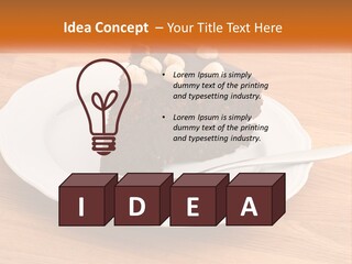 A Piece Of Cake On A Plate PowerPoint Template