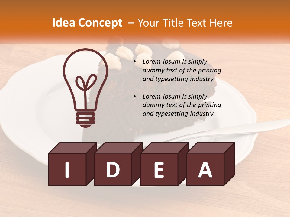 A Piece Of Cake On A Plate PowerPoint Template