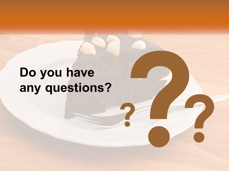 A Piece Of Cake On A Plate PowerPoint Template