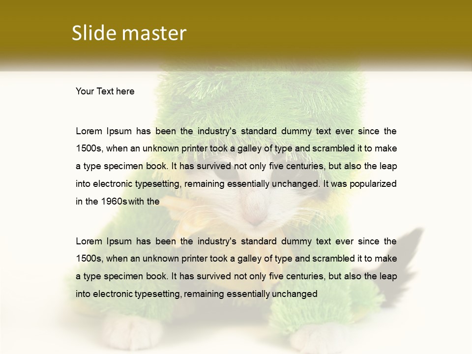 Cat In A Frog Costume PowerPoint Template