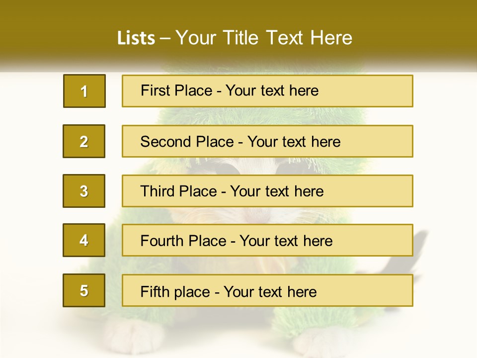 Cat In A Frog Costume PowerPoint Template