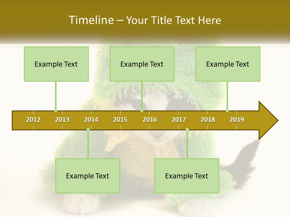 Cat In A Frog Costume PowerPoint Template